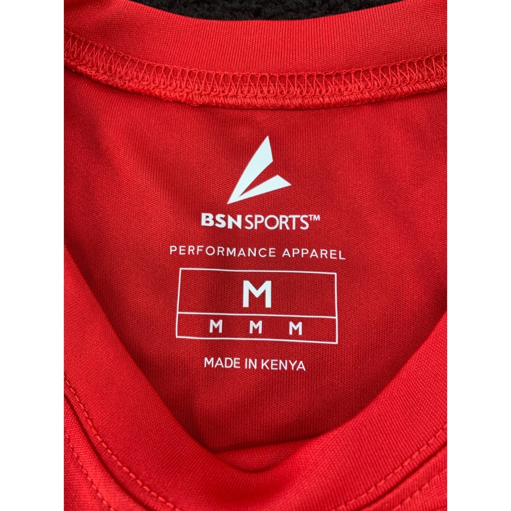 BSN SPORTS Performance Apparel Red Short Sleeve TShirt Men's Medium - Picture 3 of 5